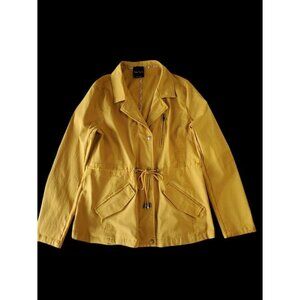 Eden Society Womens Mustard Yellow Drawstring Cinch Waist Jacket XL